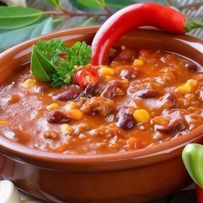 Bean casserole with sauce