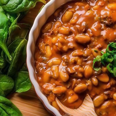 Bean casserole with minced meat