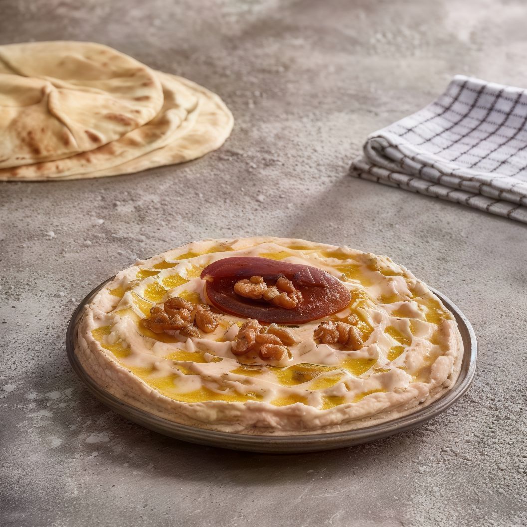 Labneh With Makdous and Herbs