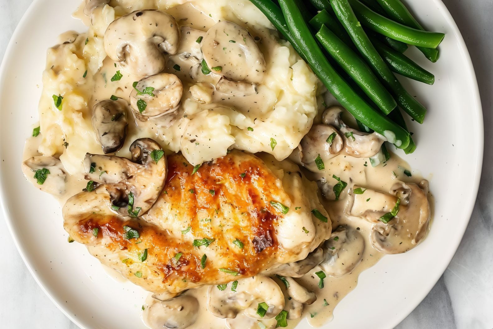 Mushroom chicken pasta