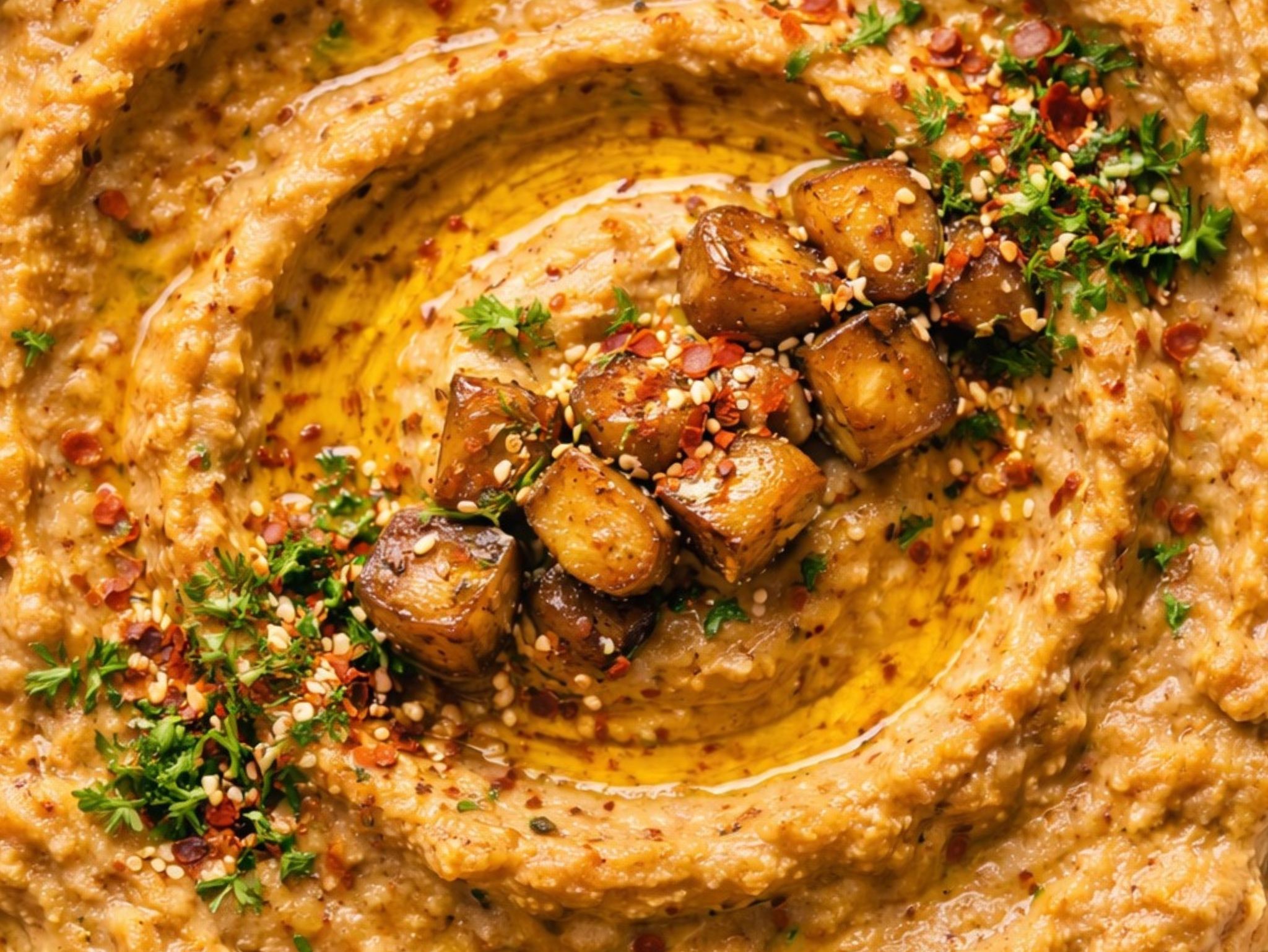 Spicy Roasted Eggplant Mutbal