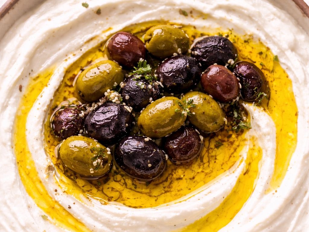 Labneh Spread With Palestinian Olives