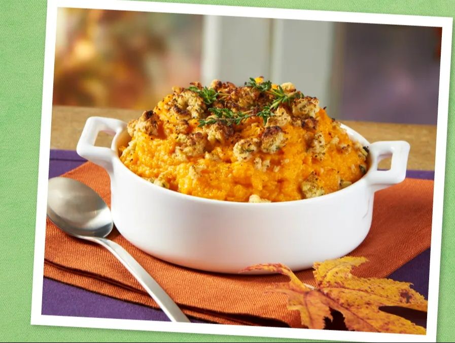 Grilled American Sweet Potato With Apple And Cinnamon
