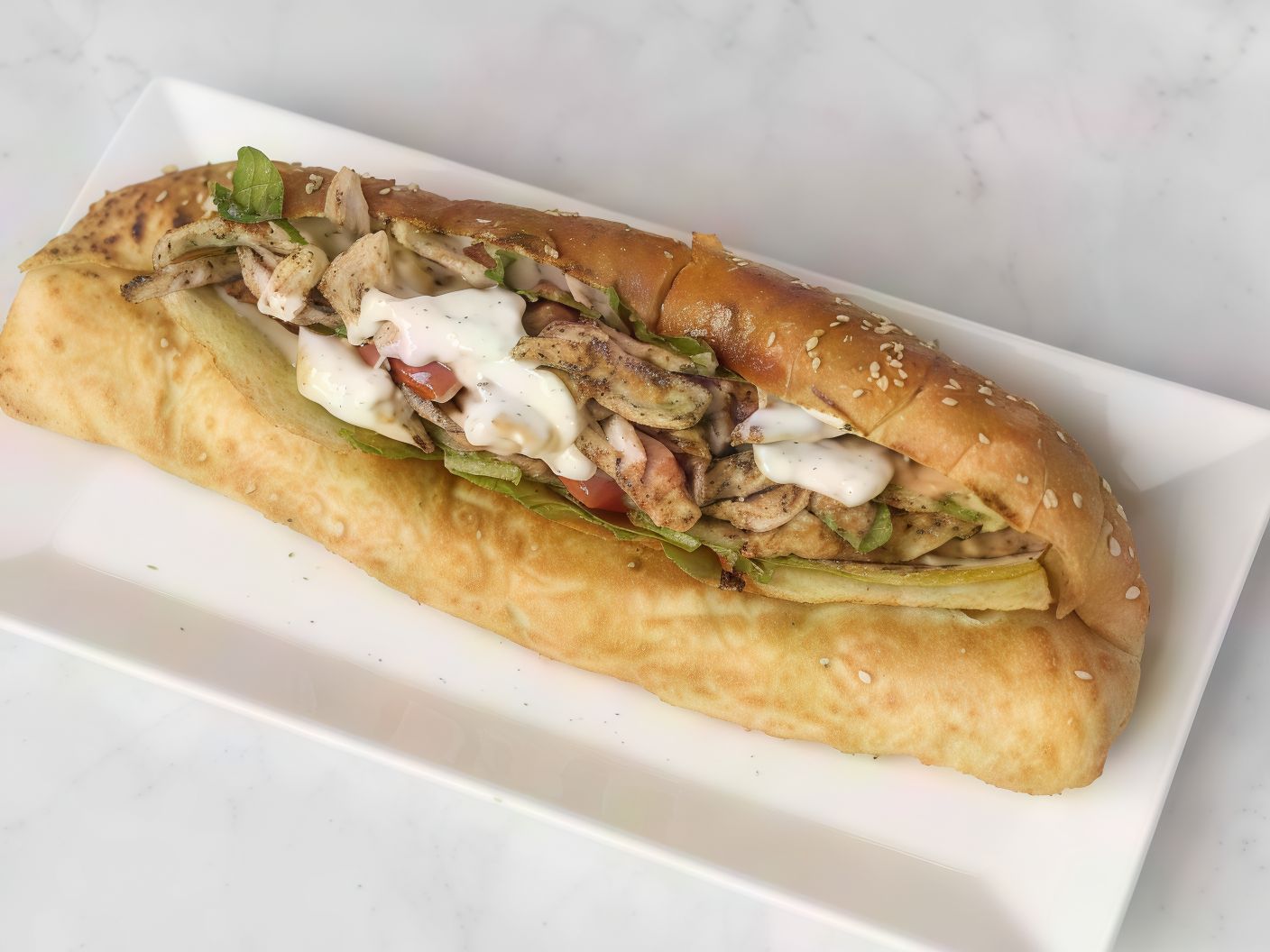French Chicken Shawarma Sandwich