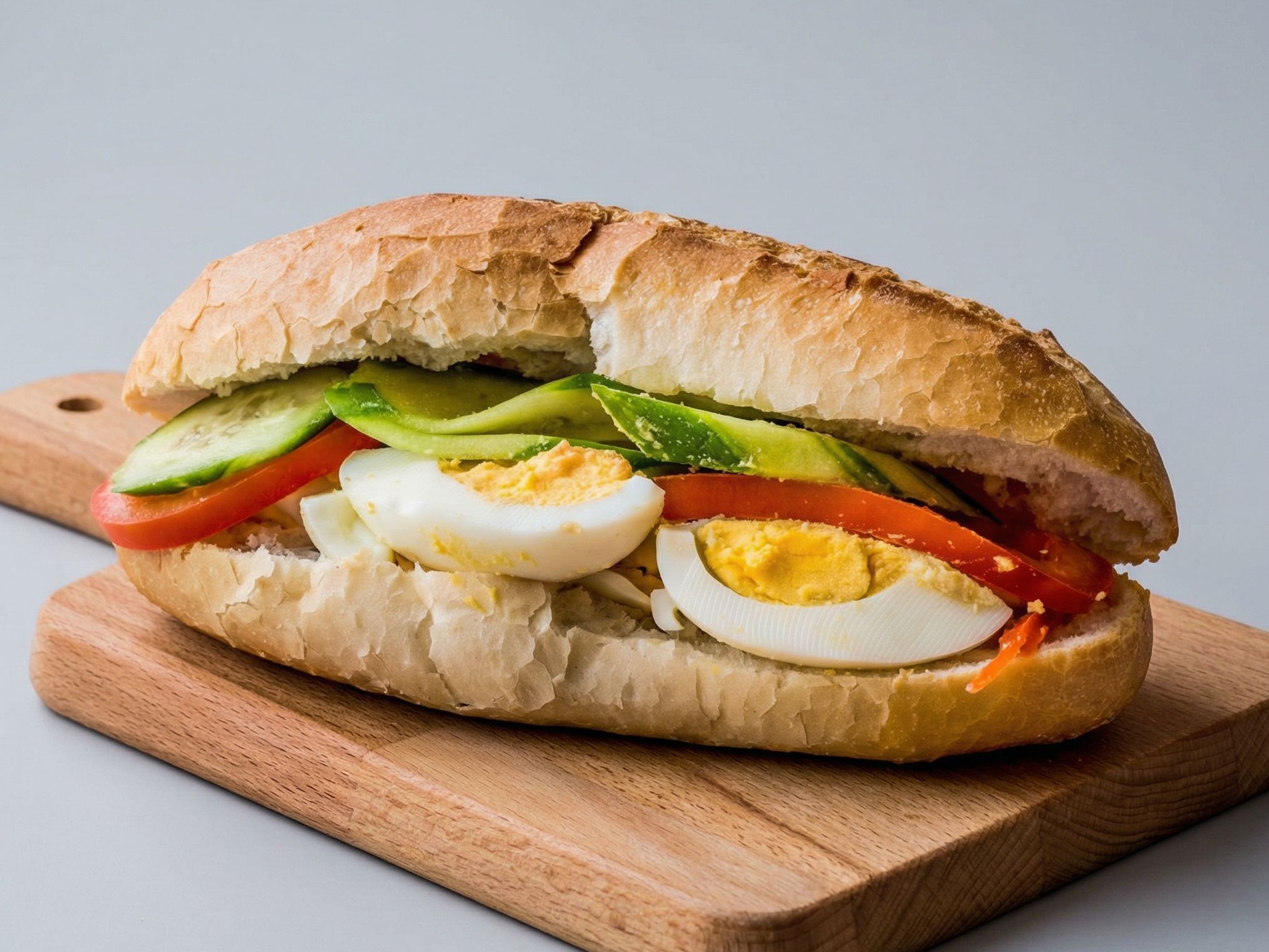 Boiled egg sandwich