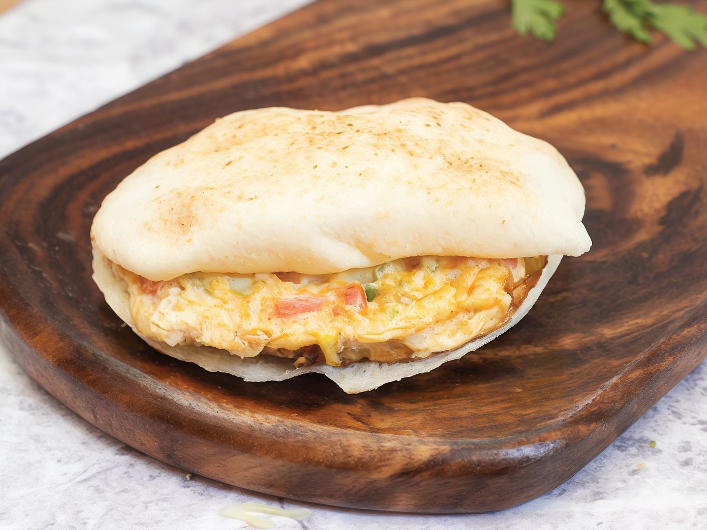 Plain omelette sandwich