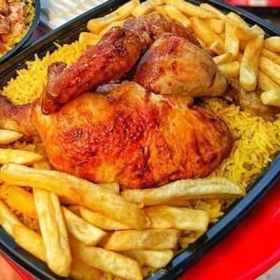 نصف دجاج مشوي