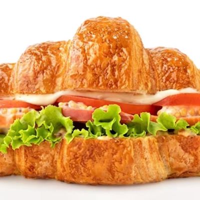 Croissant Sandwich With White Cheese