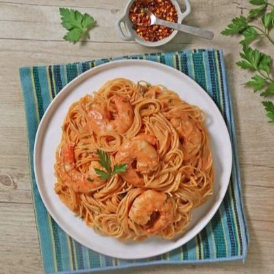 Spaghetti cajun shrimp