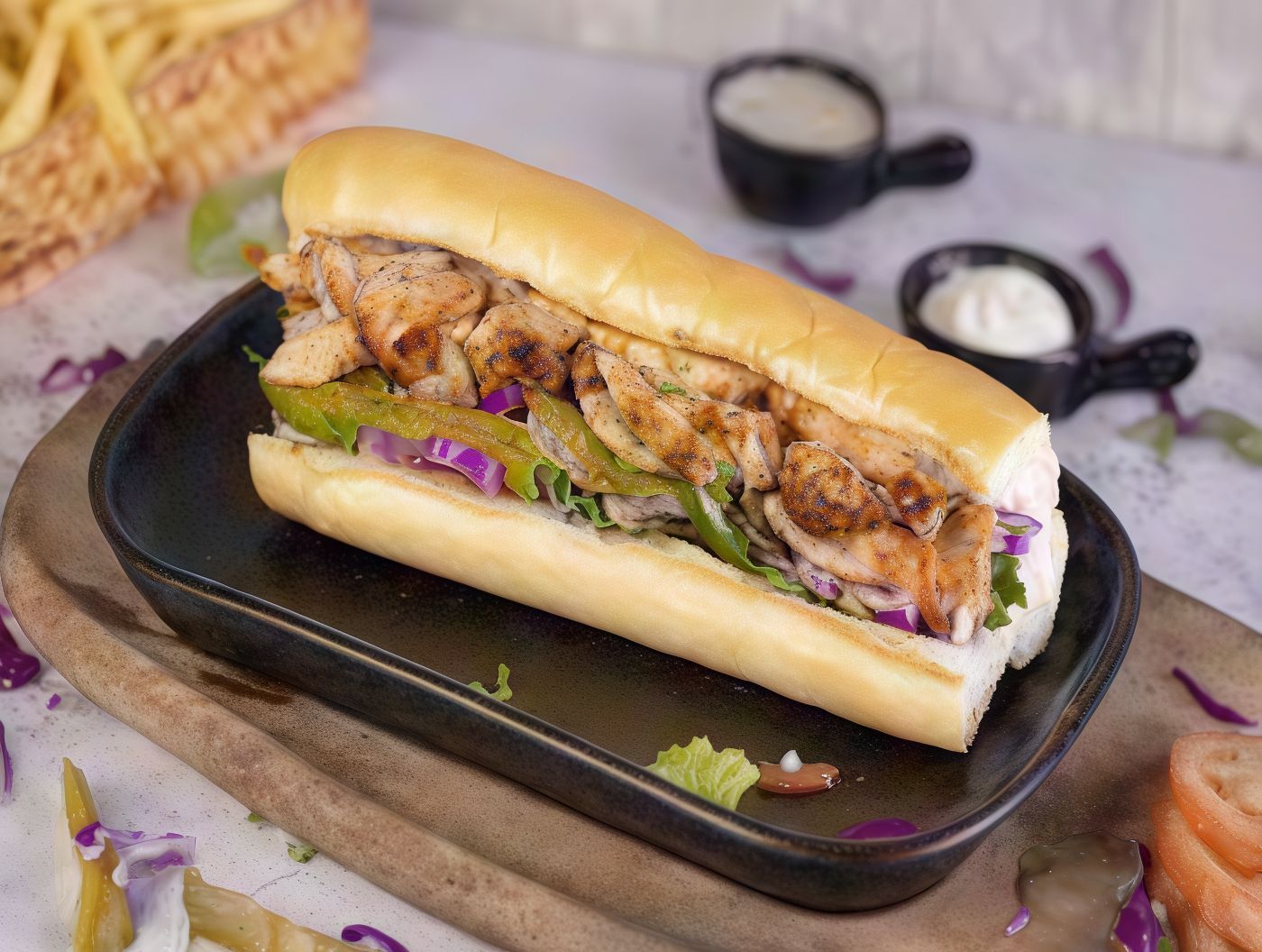 Chicken shawarma sandwich