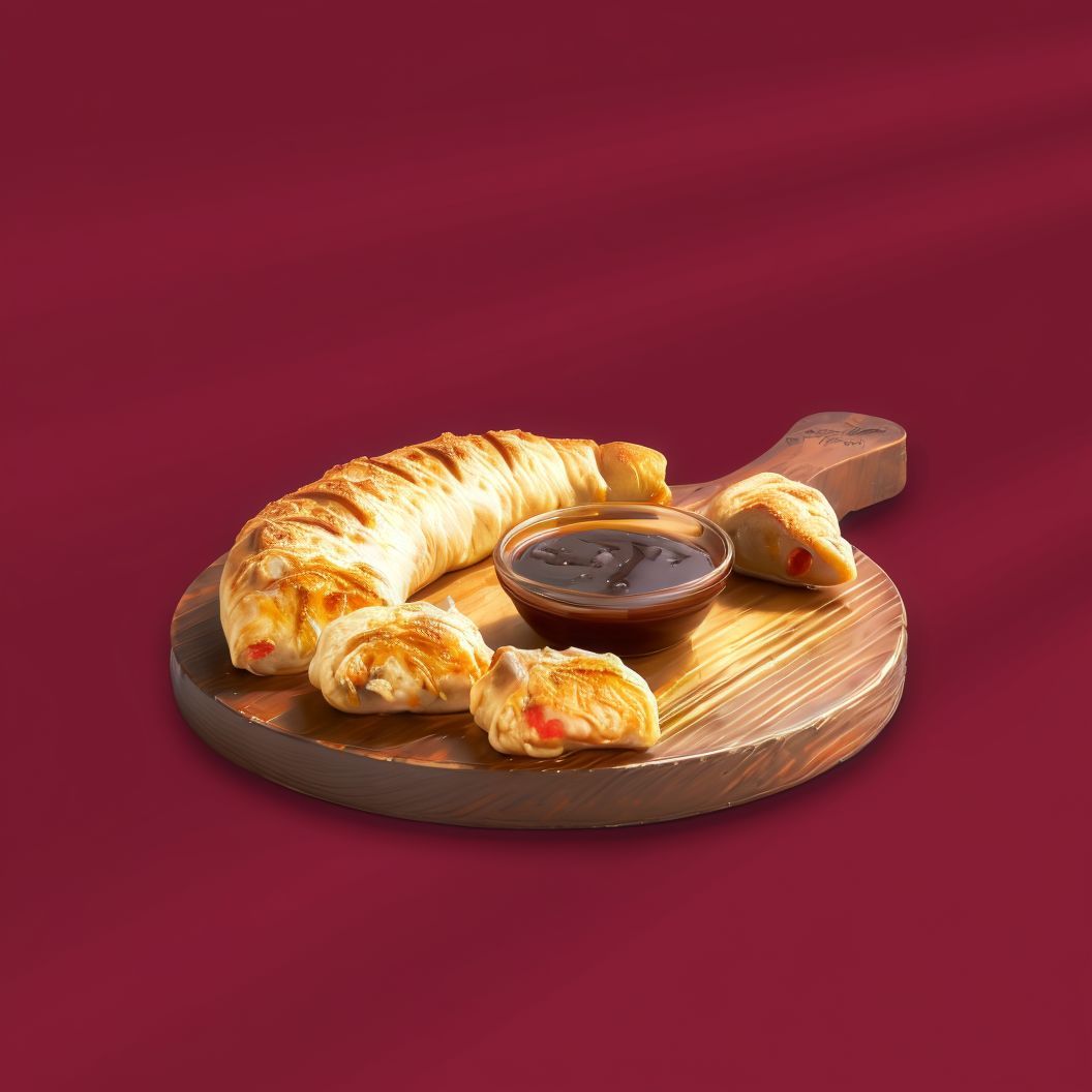 Crispy chicken calzone