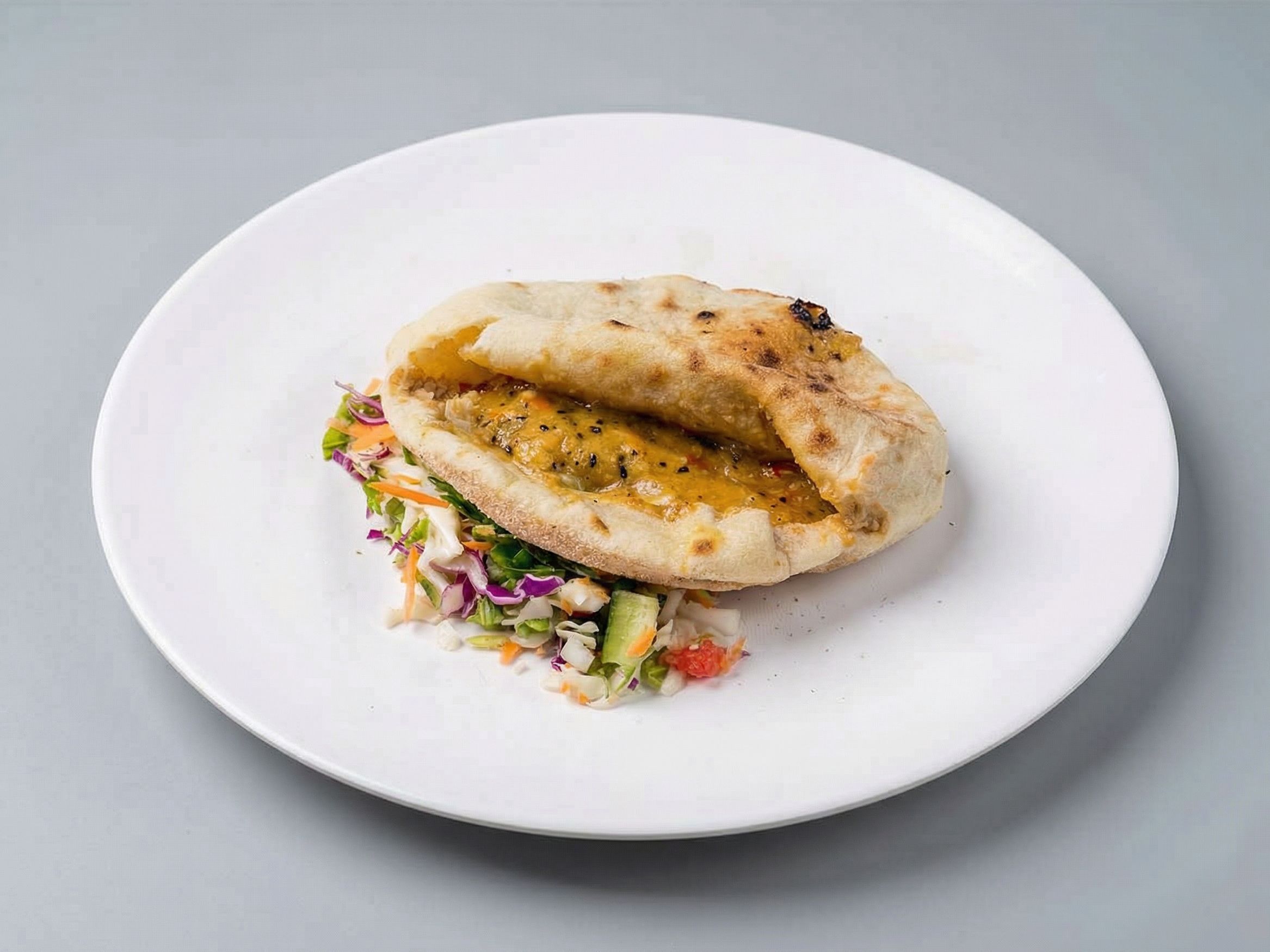 Pickled Lemons with Safflower Foul Sandwich
