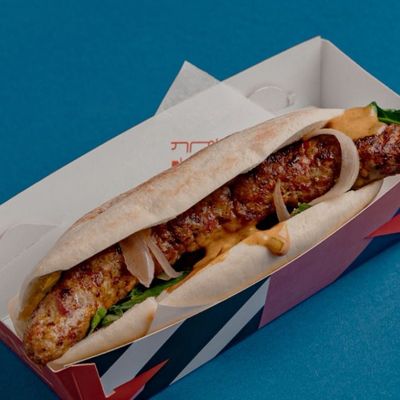 Grilled chicken kofta sandwich