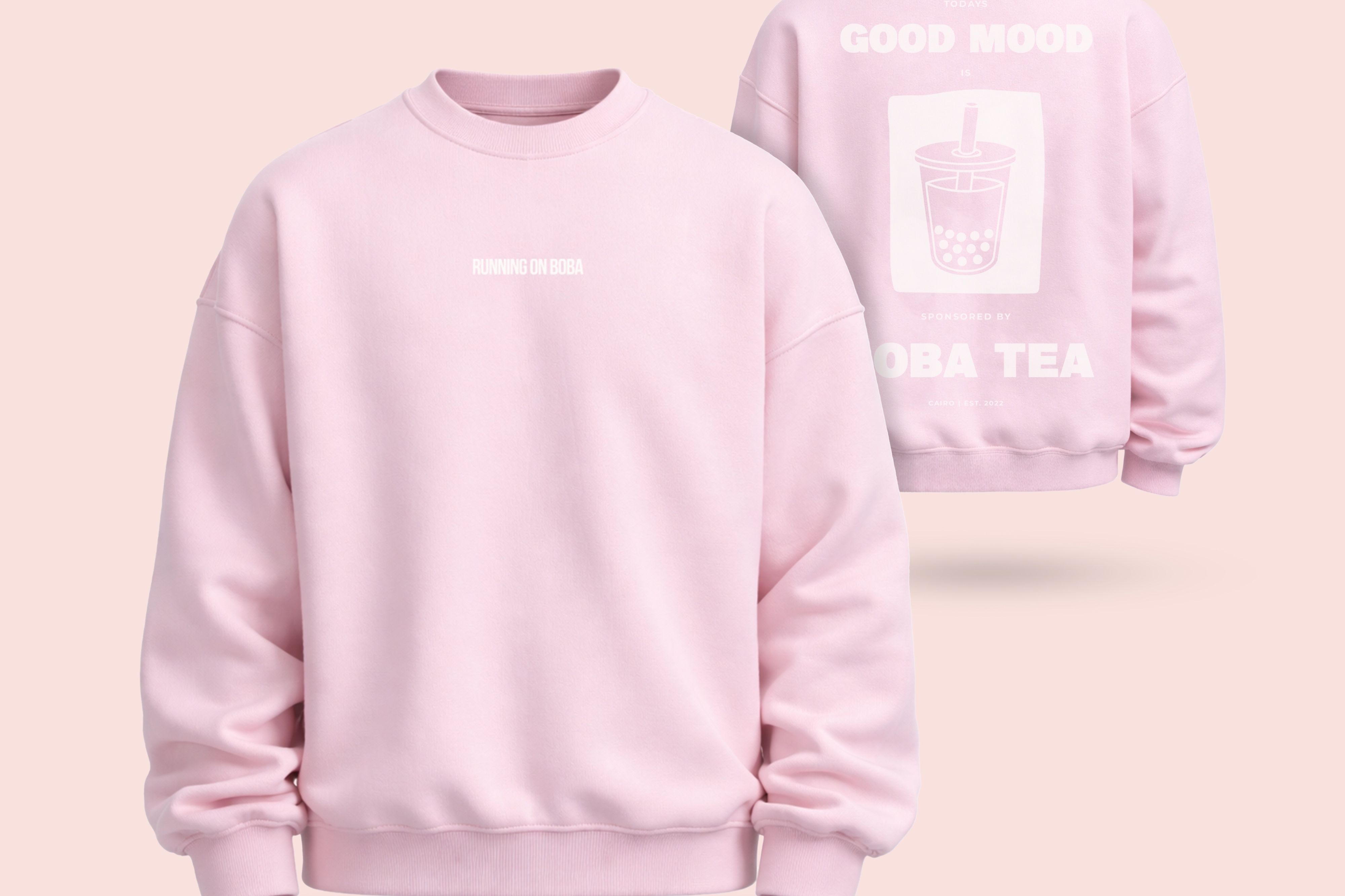 PÀO Pink Crew-Neck Sweatshirt
