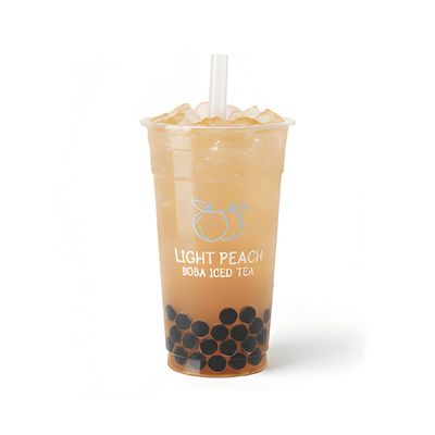 Light Peach Boba Iced Tea