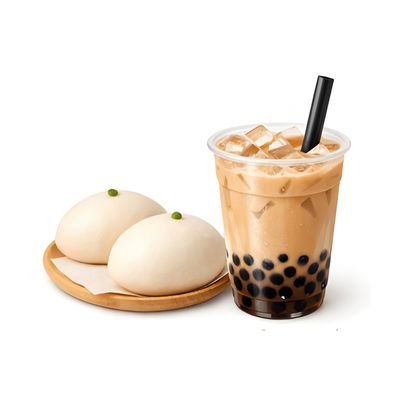 Boba Milk Tea with Double Steamed Buns
