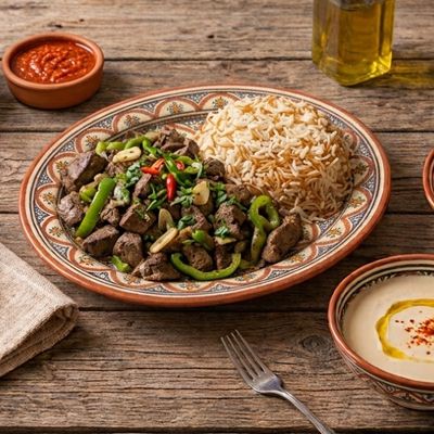 Alexandrian Liver Quarter + Rice