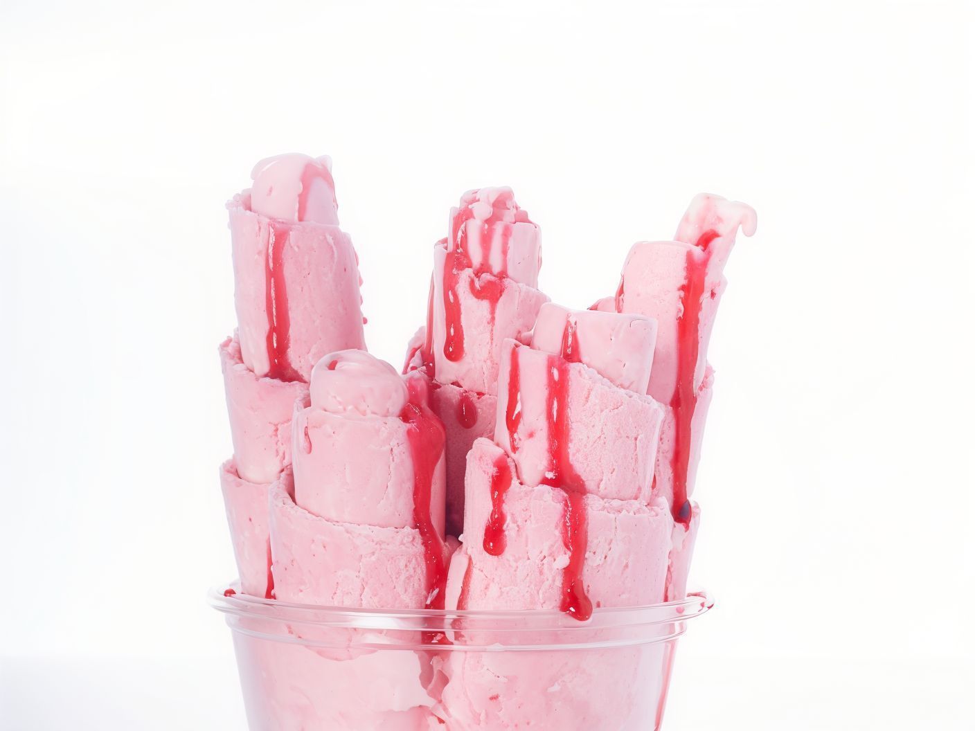 Strawberry And Watermelon Ice Cream Roll