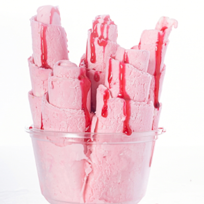 Red Berry Yogurt Ice Cream Roll