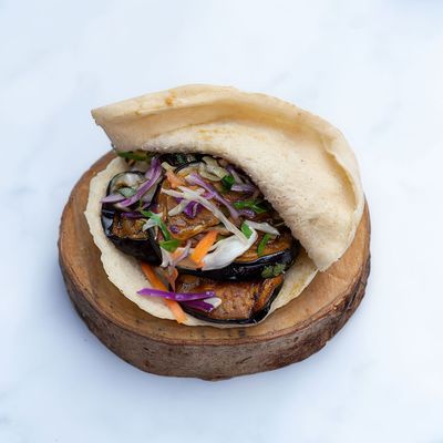 Fried eggplant sandwich
