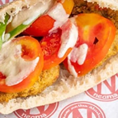 Falafel and Potato Sandwich