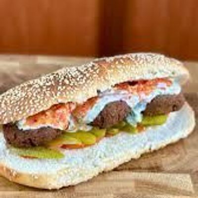 Large Falafel Patty Stuffed Pepperoni