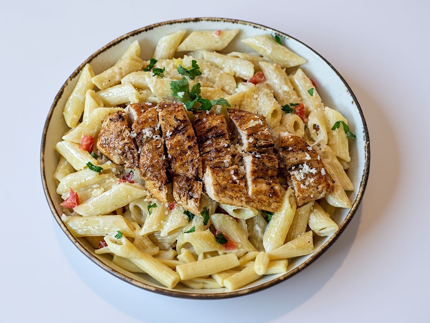 Chicken Alfredo Pasta Plate