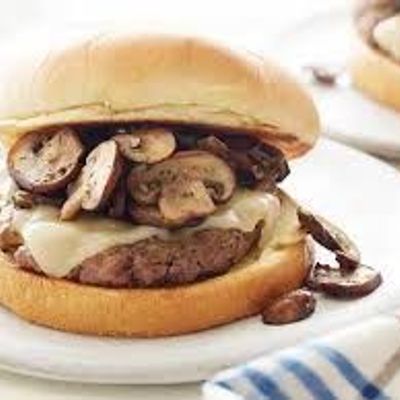 Mushroom Burger Sandwich