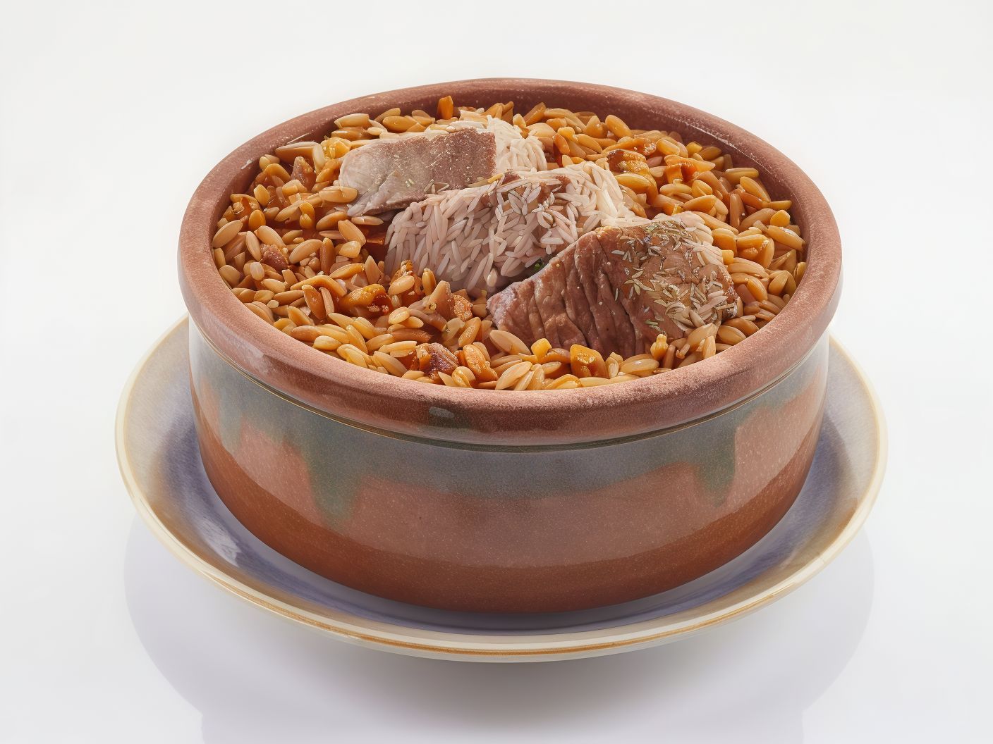 Orzo With Meat Casserole.