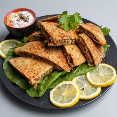 Hawawshi Abu Mazen Mozzarella sandwich
