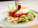 Waffles With Fresh Fruit