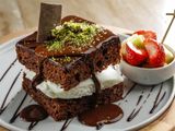 Ice Cream between Cake Sandwich