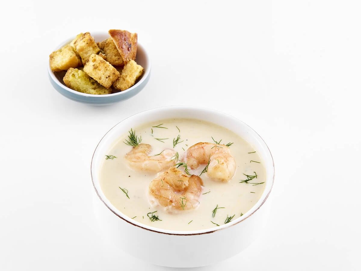 Fresh shrimp soup