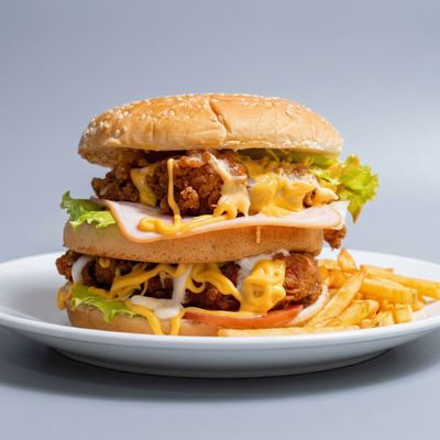 Double Chicken Burger Shesh Besh
