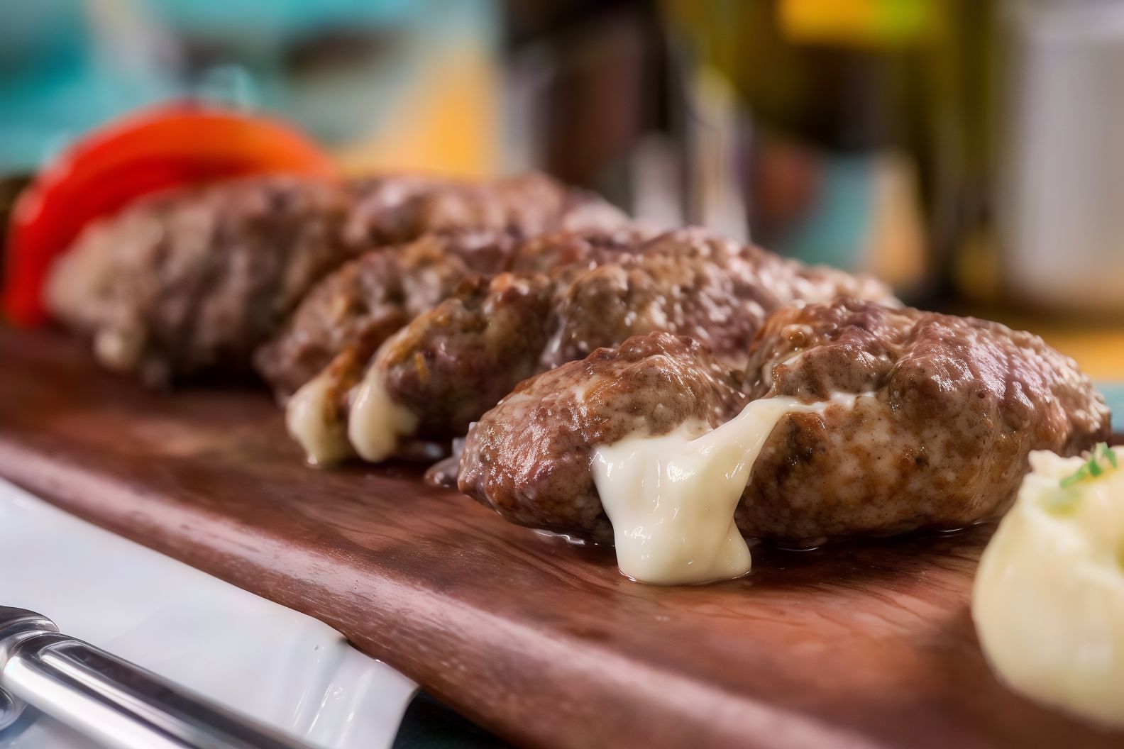 Kofta with mozzarella