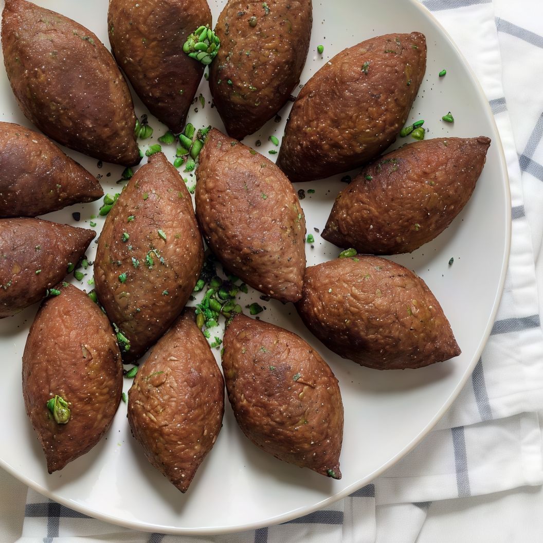 Meat kibbeh with pistachio
