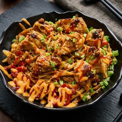 Hot Chili Damnelig Chicken with Vegetable Noodles