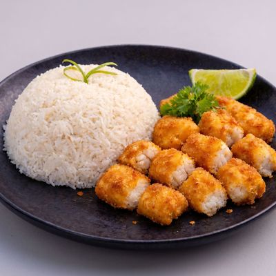 Fish meal with white rice