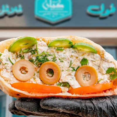 Cottage cheese egg sandwich