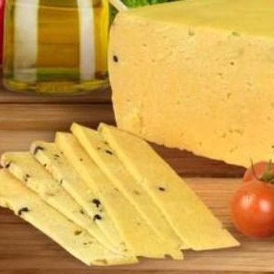 Mashed potato sandwich with roumy cheese