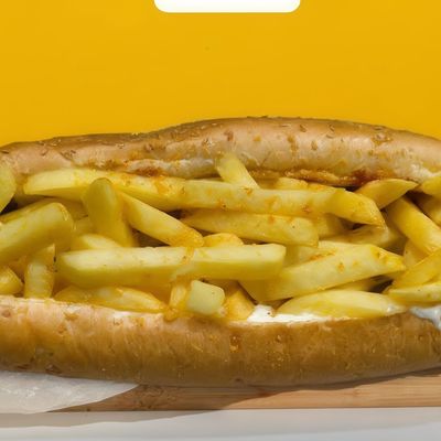 French bread potato sandwich