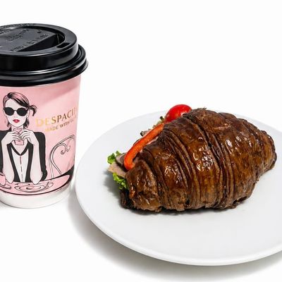 Tuna Brown Croissant with Cappuccino