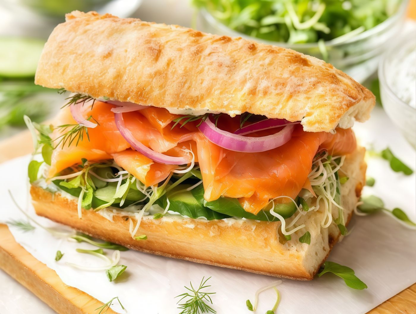 Panino Al Salmone Affumicato