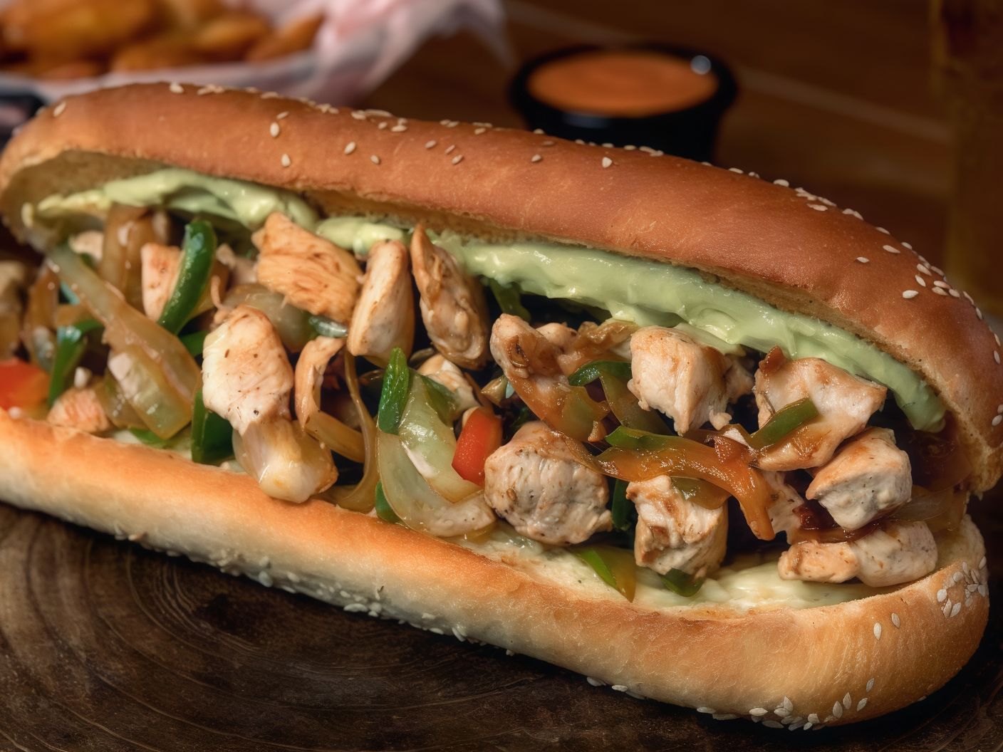 Panino Con Fajita Di Pollo