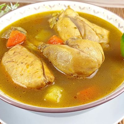 Quarter boiled chicken without rice