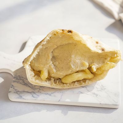 potato on Baba Ghannoug sandwich