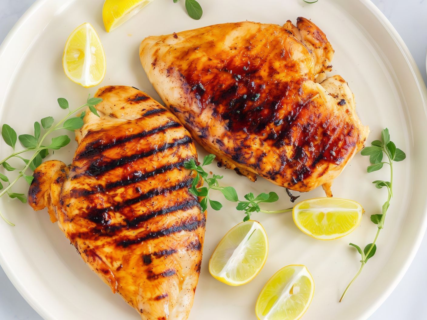 Grilled chicken breasts