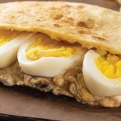 Foul with Eggs Sandwich