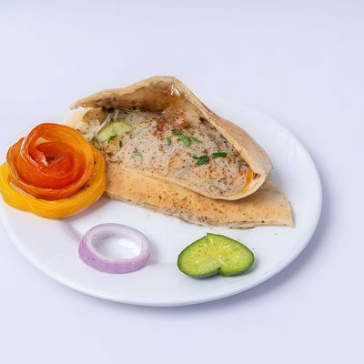 Foul with Baba Ghanoush Sandwich
