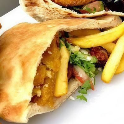 Falafel with Fries Sandwich